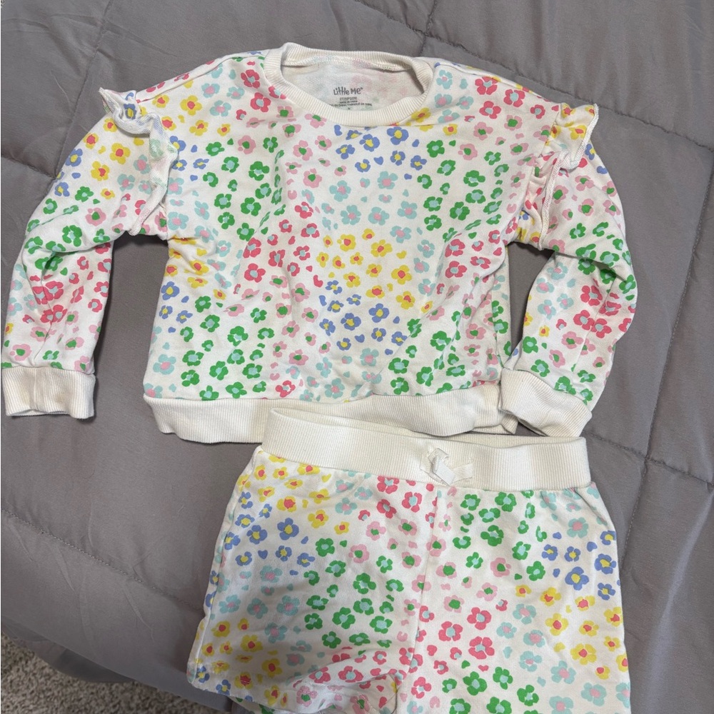 Little Me Multicolor Floral Pajama Set